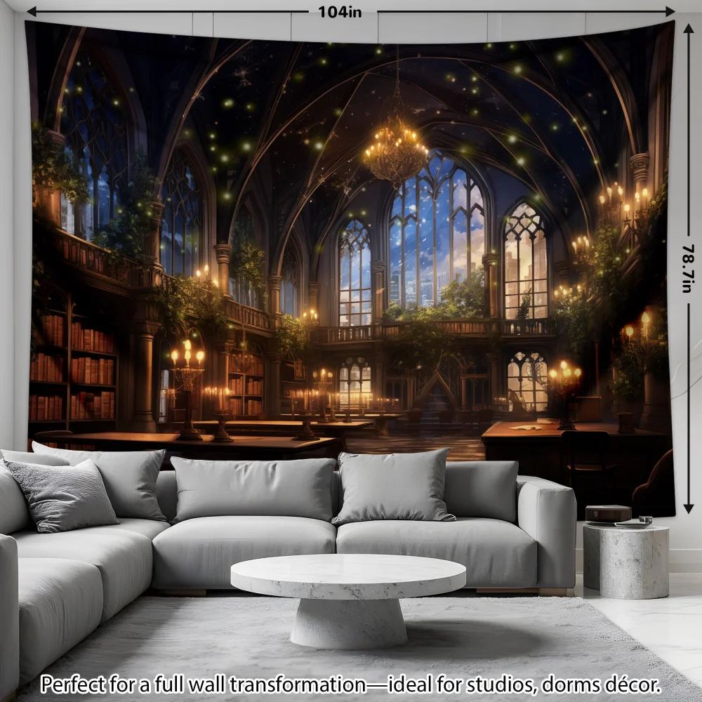 VIKAMA Fantasy Library Tapestr - Home Office Library recensione e prezzo