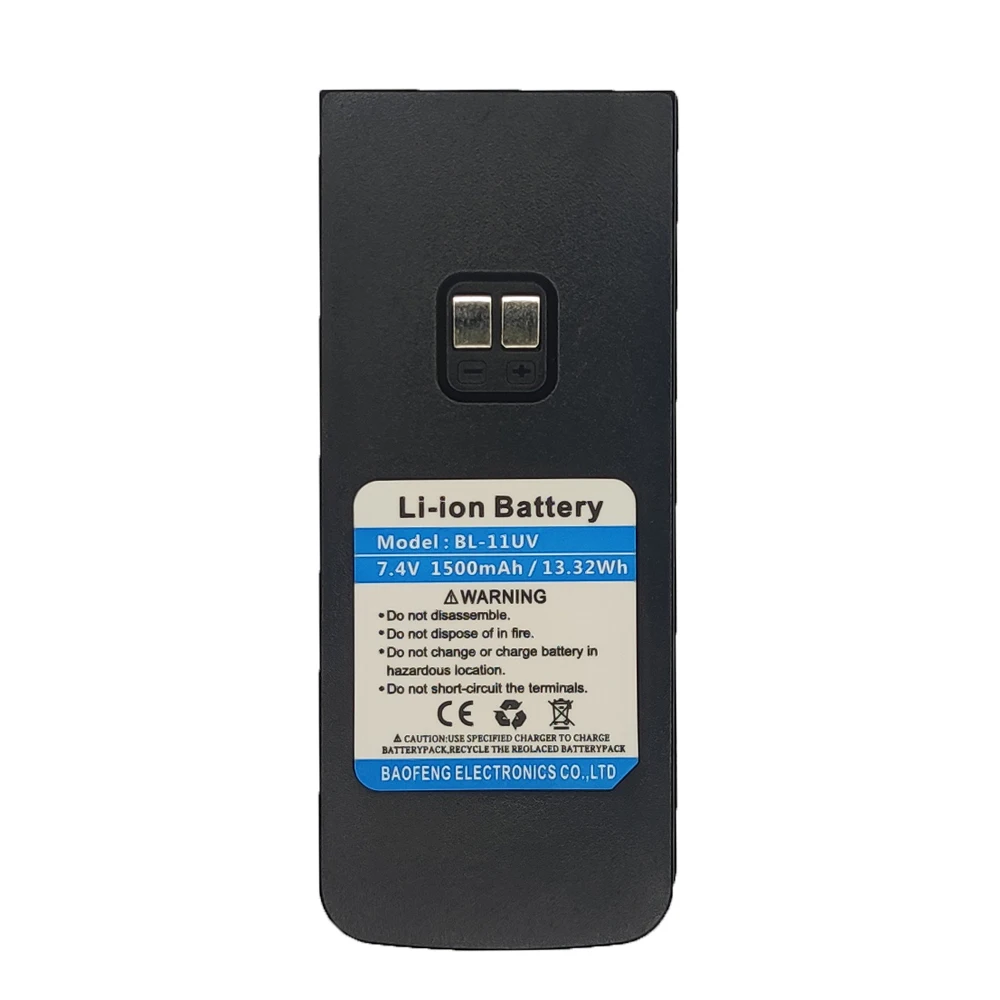 BAOFENG UV-10 UV-11 Walkie Talkie Li-ion Battery Original 1500mAh Support Type-C Charging For BF-UV10 BF-UV11 Two Way Radios