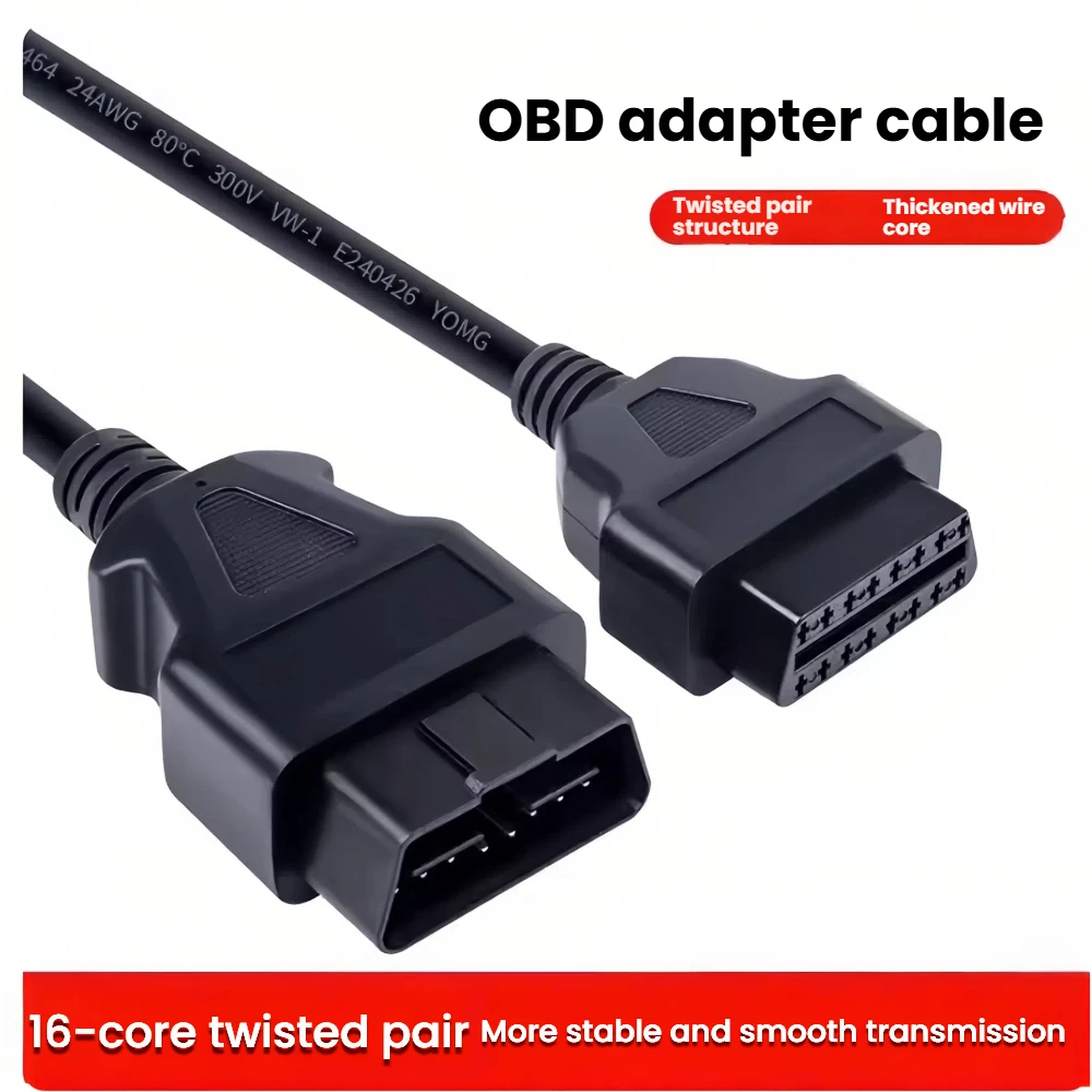 

Car OBD Extension Cord Male To Female 16 Core Energized 16 Pin OBD2 Diagnostic Tool Connector Scanner Adapter 3m 1.5m
