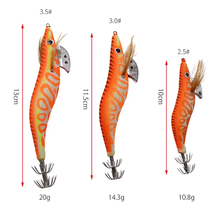 ZYZHE Tintenfisch-Köder 2.5 # 3.0 # 3.5 # 4.0 # Leuchtender Oktopus-Haken, künstliche Garnelenköder, Simulations-Meeresfischköder, Jigs, Angelausrüstung – Detail 10