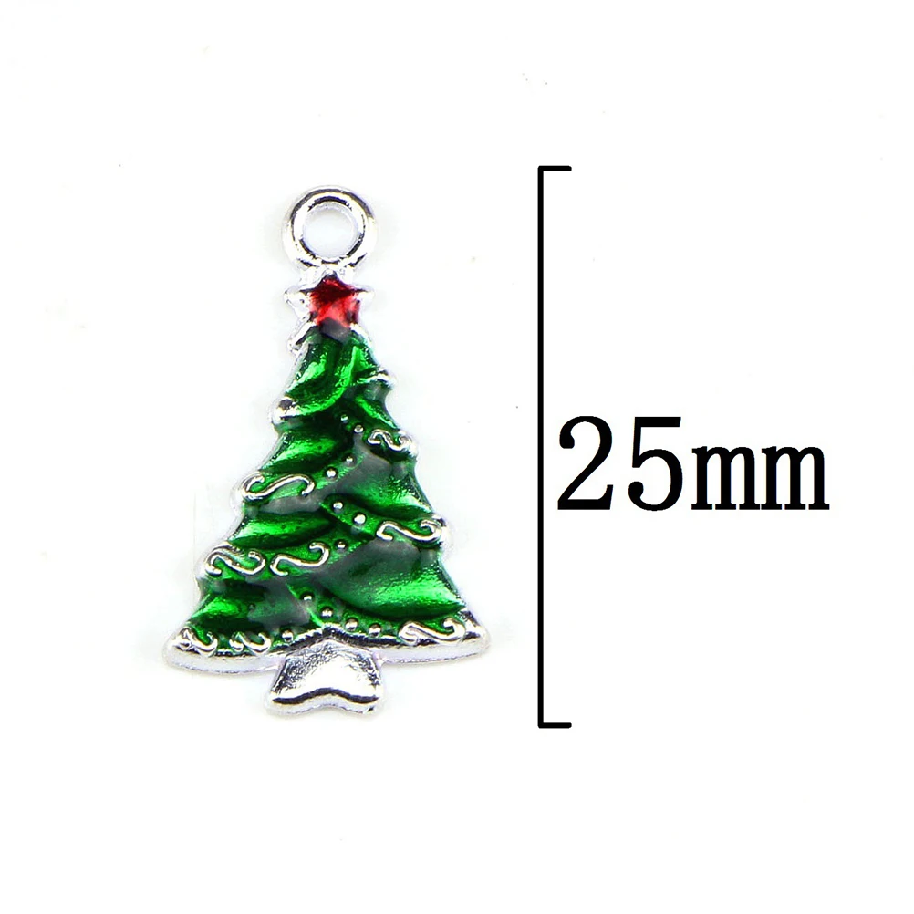 

20 Pcs Alloy Garland Charm Bulk Charms for Jewelry Making Beads Jewellery Mini Christmas Tree Pendant Bells Bow Bracelet Crafts