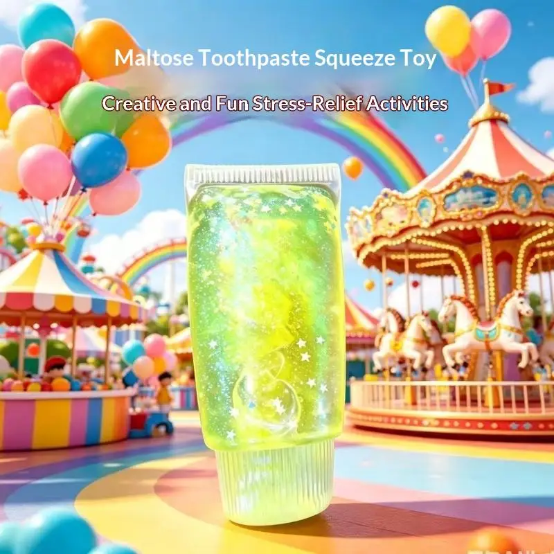 Fruit Filled Maltose Toothpaste Tube Toy Jam Filled Feel Fidget Stress Ball Anti Anxiety Sensory Toy For Kids Adults