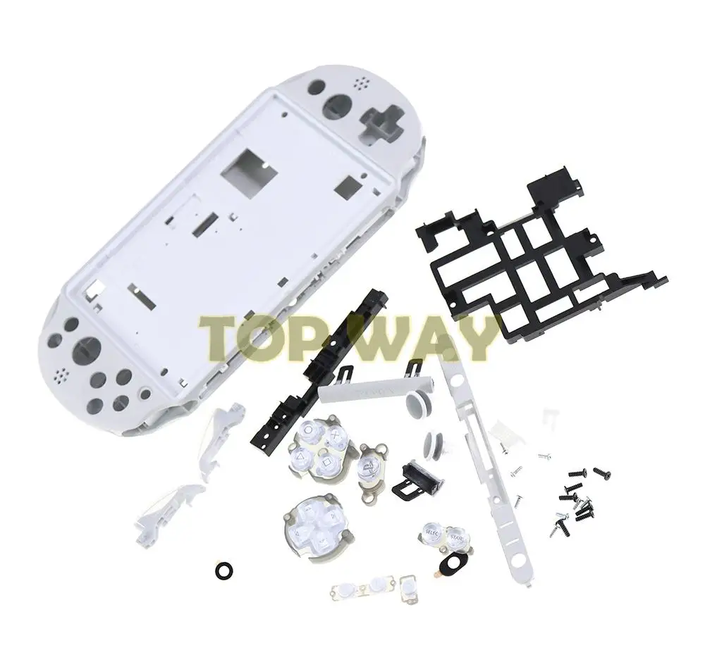 1set Black White Blue Full Housing Front Back Faceplate Case Shell Cover Full Buttons for PSV2000 PSVITA 2000 Console Button