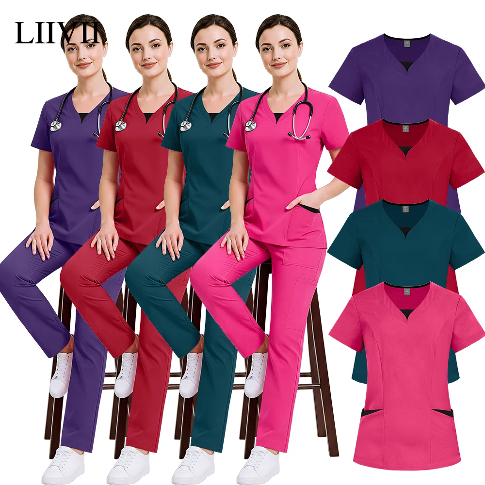 conjunto-de-uniforme-medico-feminino-de-secagem-rapida-para-enfermeiras-e-profissionais-de-saude-blusa-e-calca-reta-para-hospital-e-clinicas-odontologicas