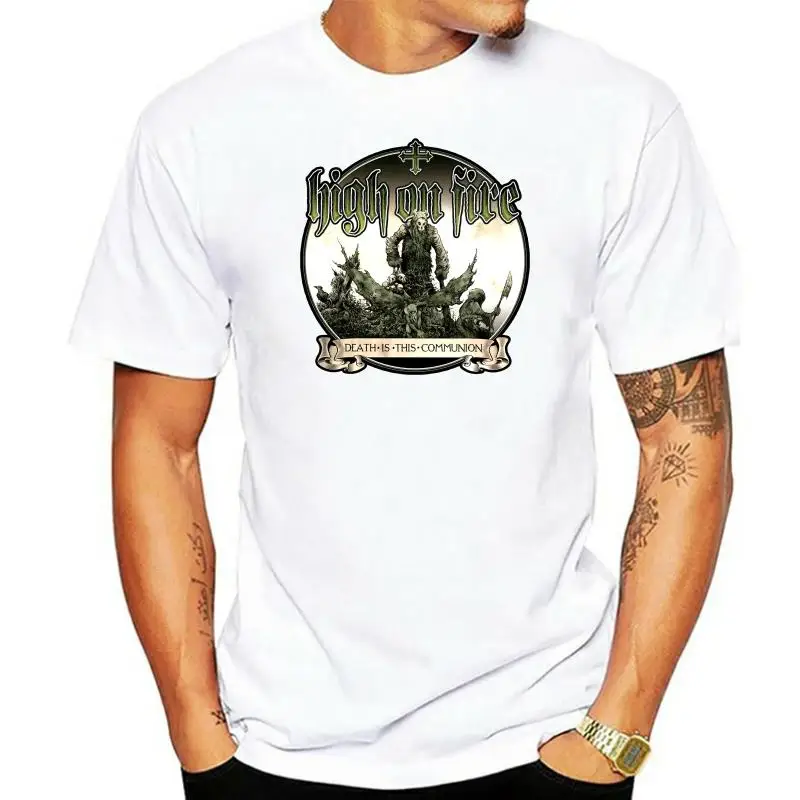 

Zangbo Huije High on Fire Mens Death Is This Communion T Shirt