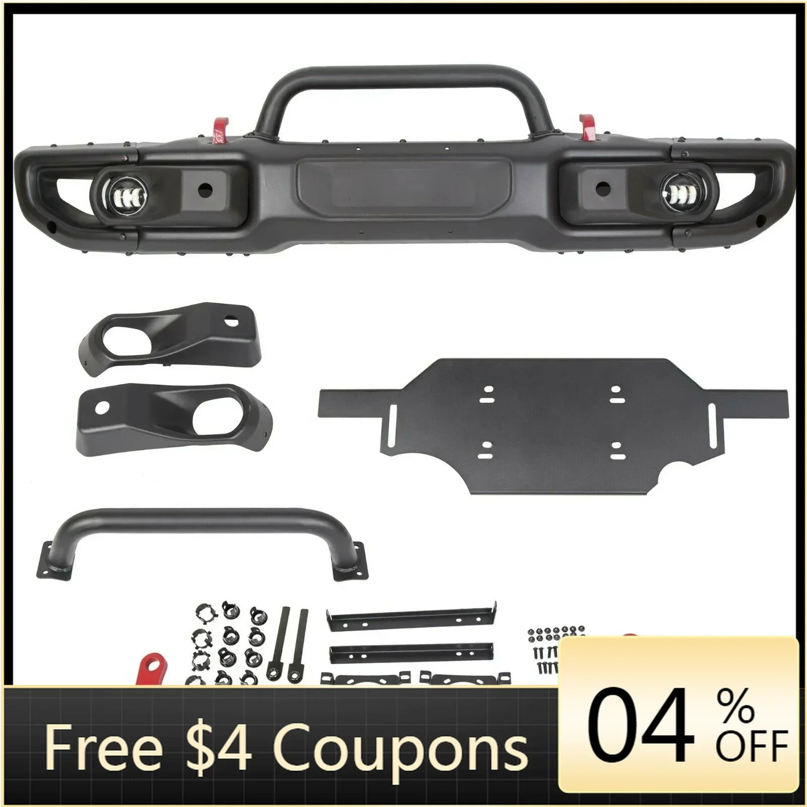 

BR Steel JL 10th anniversary front Bumper for Jeep Wrangler 2018+ with U bar with/ without rador hole