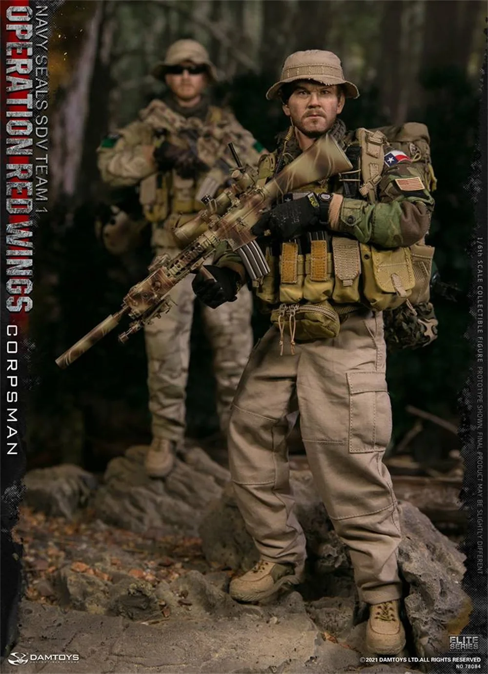 1/6 DAMTOYS DAM 78084 Navy Seal SDV Squadra 1 Funzionamento Red Wing Corpsman MK12 MOD1 SPR Fucile Da Cecchino PVC Materiale Per Action Figure