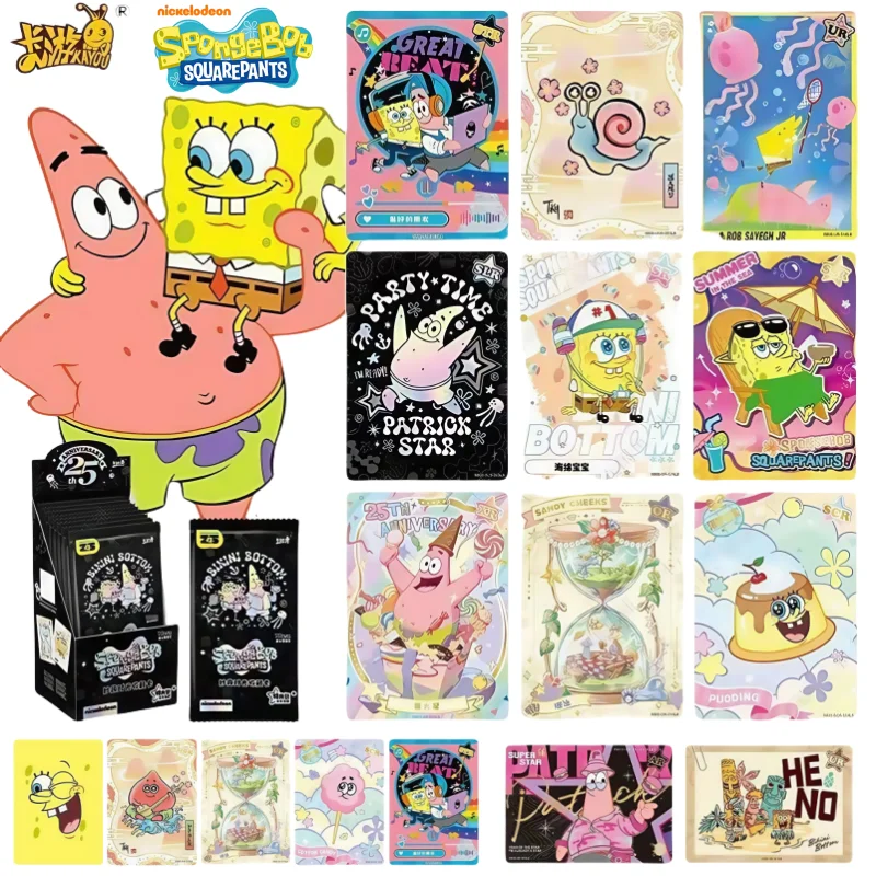 

KAYOU SpongeBob SquarePants Genuine Fun Time Collection Card Special Package Popular Anime Characters Anniversary Card Kid Gift