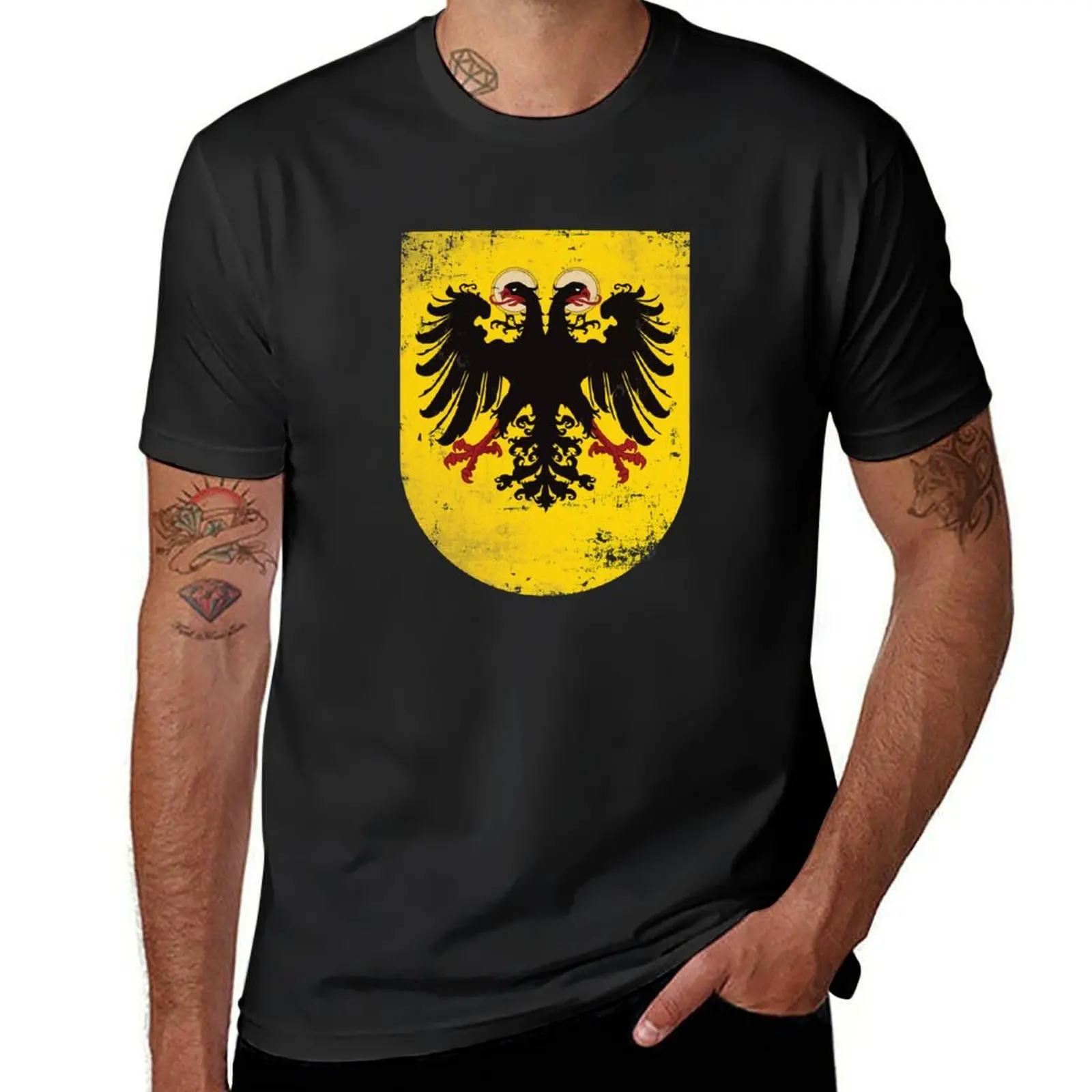 Holy Roman Empire Double Headed Eagle Emblem Coat of Arms T-Shirt customs design your own vintage heavy weight t shirts for men