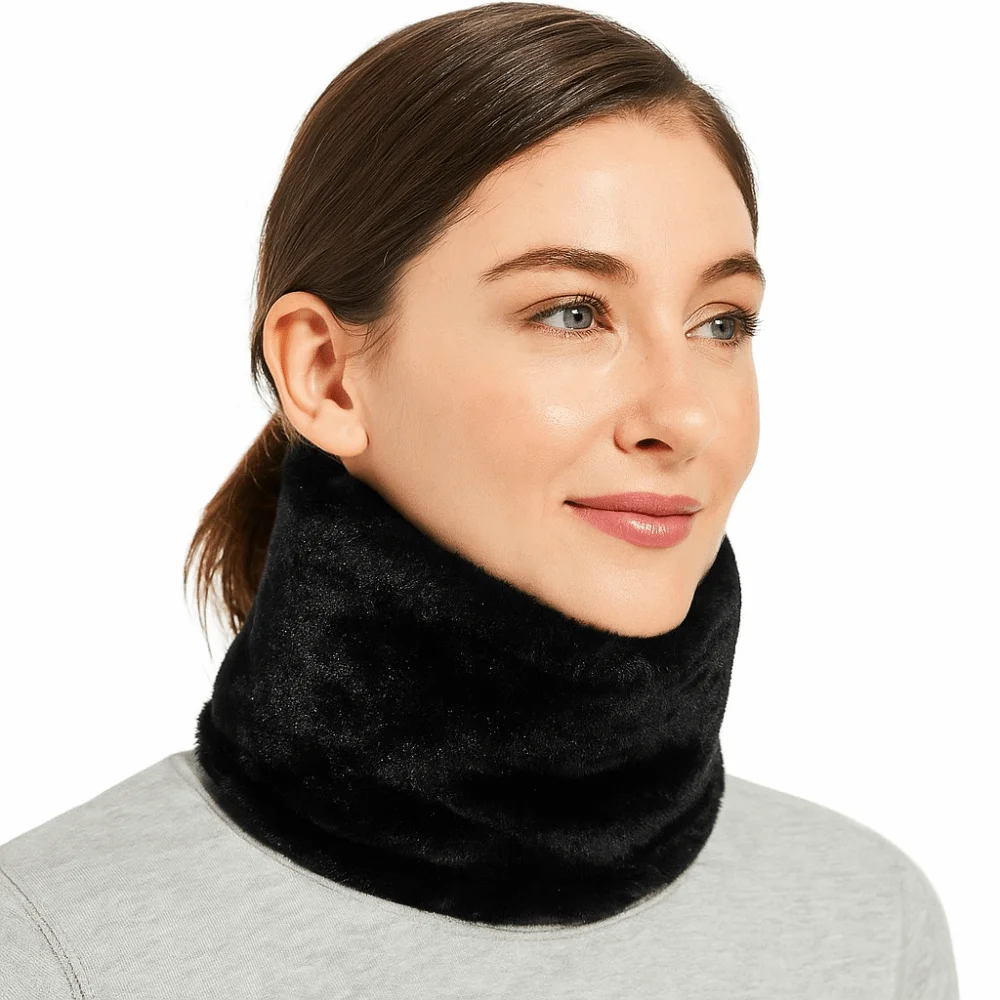 لينة يندبروف الشتاء أفخم وشاح الدفء دائرة سميكة دفئا وشاح Coldproof الدراجات قناع الوجه الرجال النساء