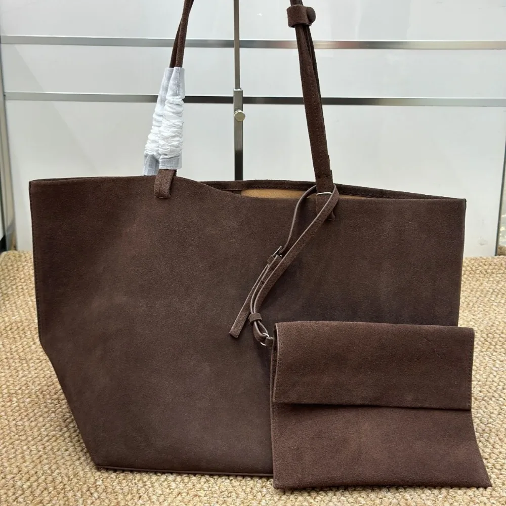 

Minimalist Premium Matte Cowhide Tote Bag Shopping Large Capacity Commuter Shoulder Bag Genuine Leather Mother and Child Bag