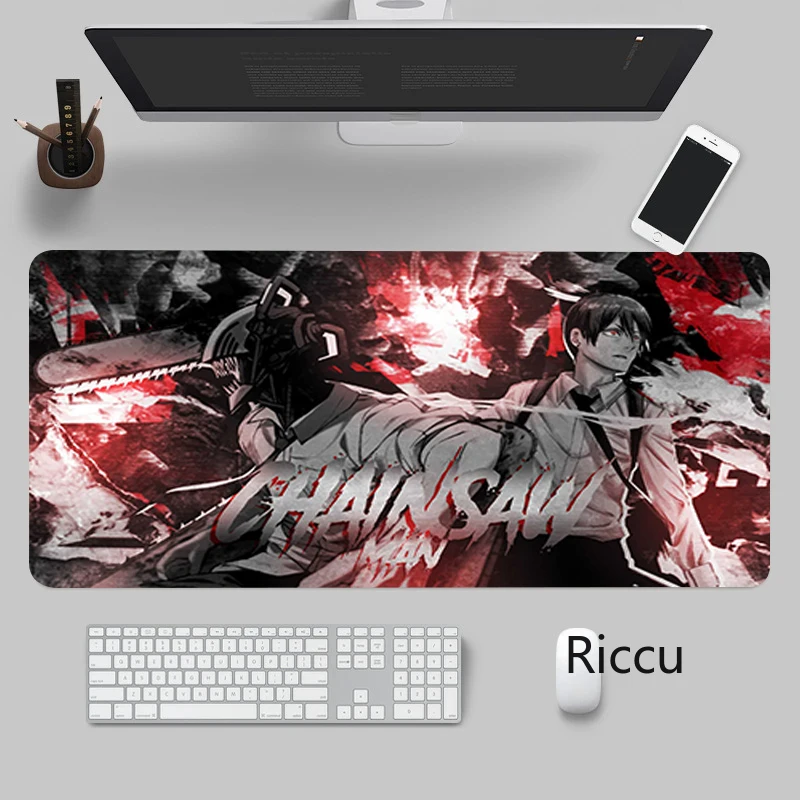 

Chainsaw Man Mousepad Xxl Computer Accessories Pc Extended Carpet Large Game Mats Desk Mats Gamer Anime Mouse Pad Office Pads