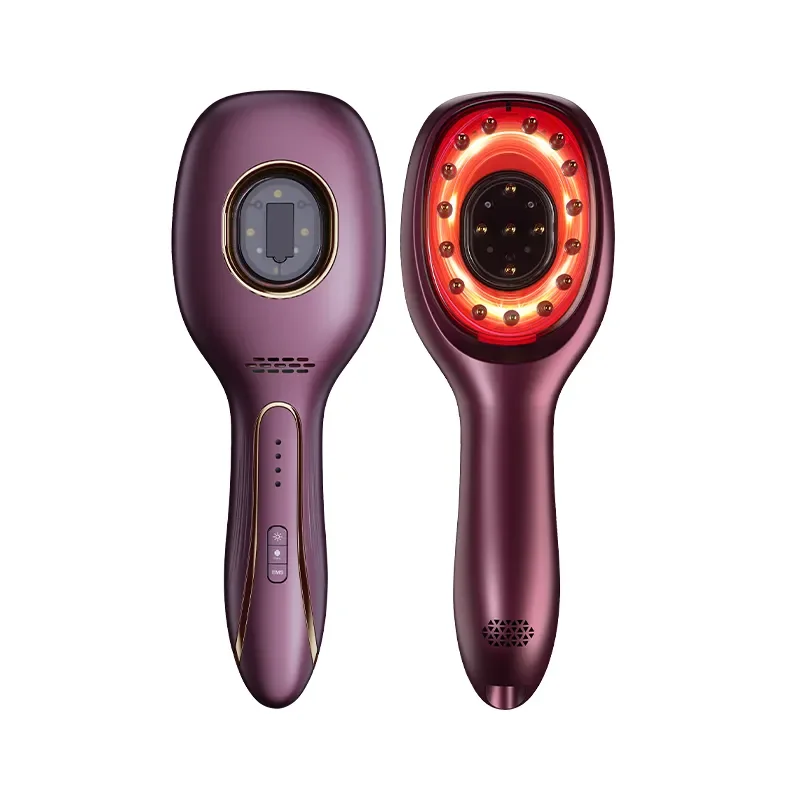 STLF Electric Oil Liquid Dispensing Applicator Comb Led Red Light Hair Scalp Massager Brush for Hair Growth