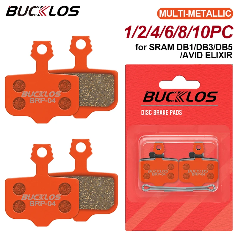 BUCKLOS MTB Bike Disc Brake Pads Multi-metallic Bicycle Hydraulic Disk Brake Pads for SRAM DB5 / AVID ELIXIR Cycling Brake Parts