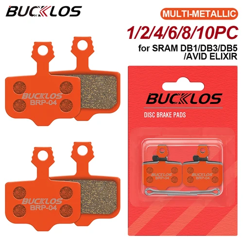 Pastillas de freno de disco de bicicleta BUCKLOS MTB pastillas de freno de disco hidráulico de bicicleta multimetálicas para piezas de freno de ciclismo SRAM DB5 / AVID ELIXIR