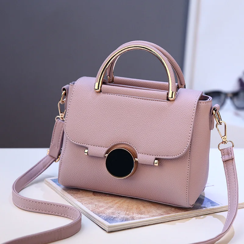 Women\'s Bag 2023 Autumn New Fashion Lock Chain Handheld Small Bag Korean Version Sweet One Shoulder Crossbody Bag