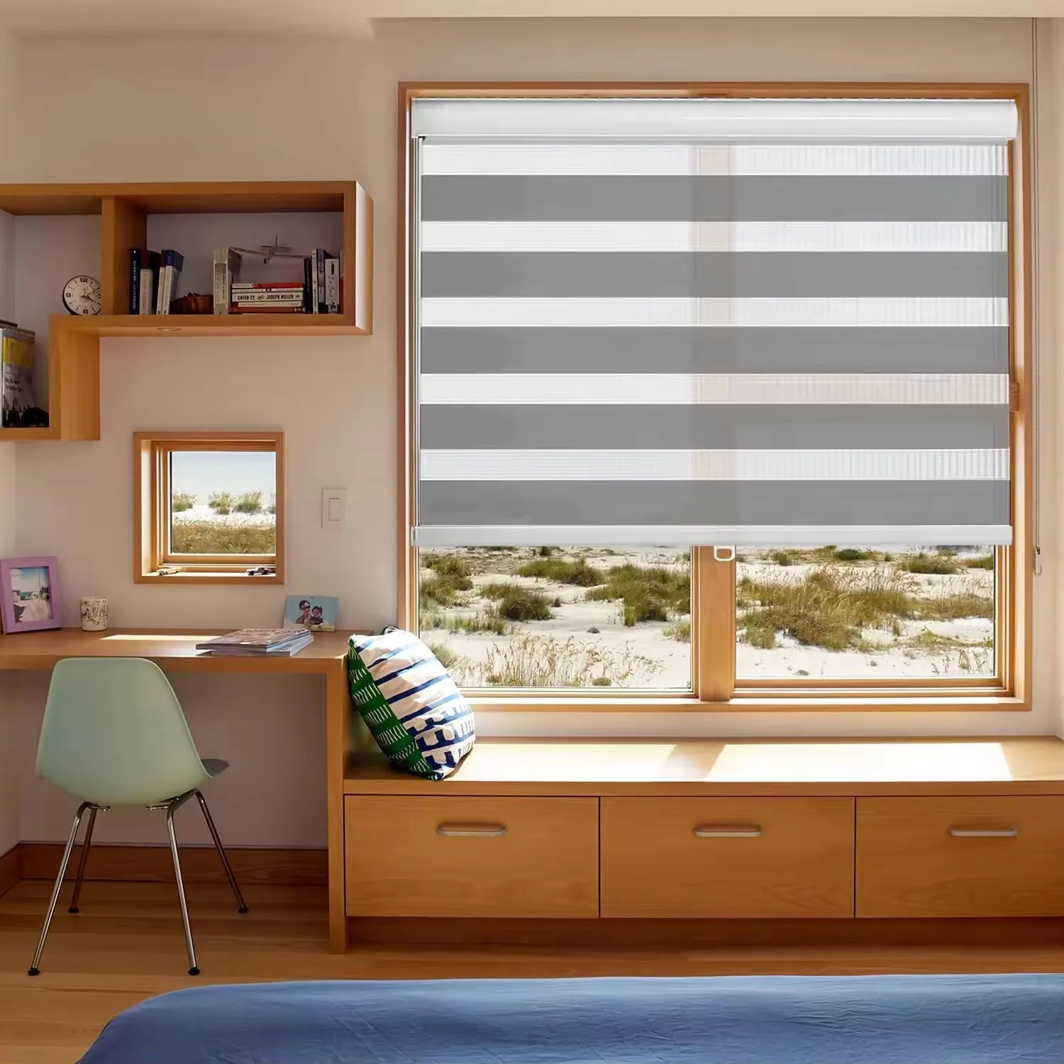 

2024 New Design Style Double Layer Blackout And Uv Protection Day And Night Zebra Blinds For Windows