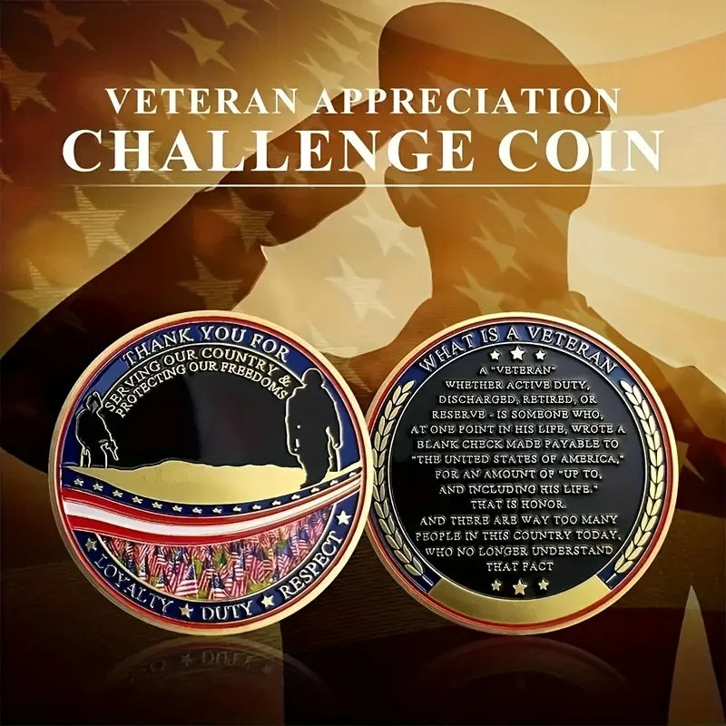 3 Veterans Thank You Challenge Coins Thank You for Your Service Gifts Collection Happiness Luck Success Health Blessings Prayer