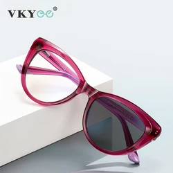 VKYEE Cat's Eye Simple Classic Design Women's Eyewear Anti-blue Light Customizable Prescription Glasses Photochromic 2149