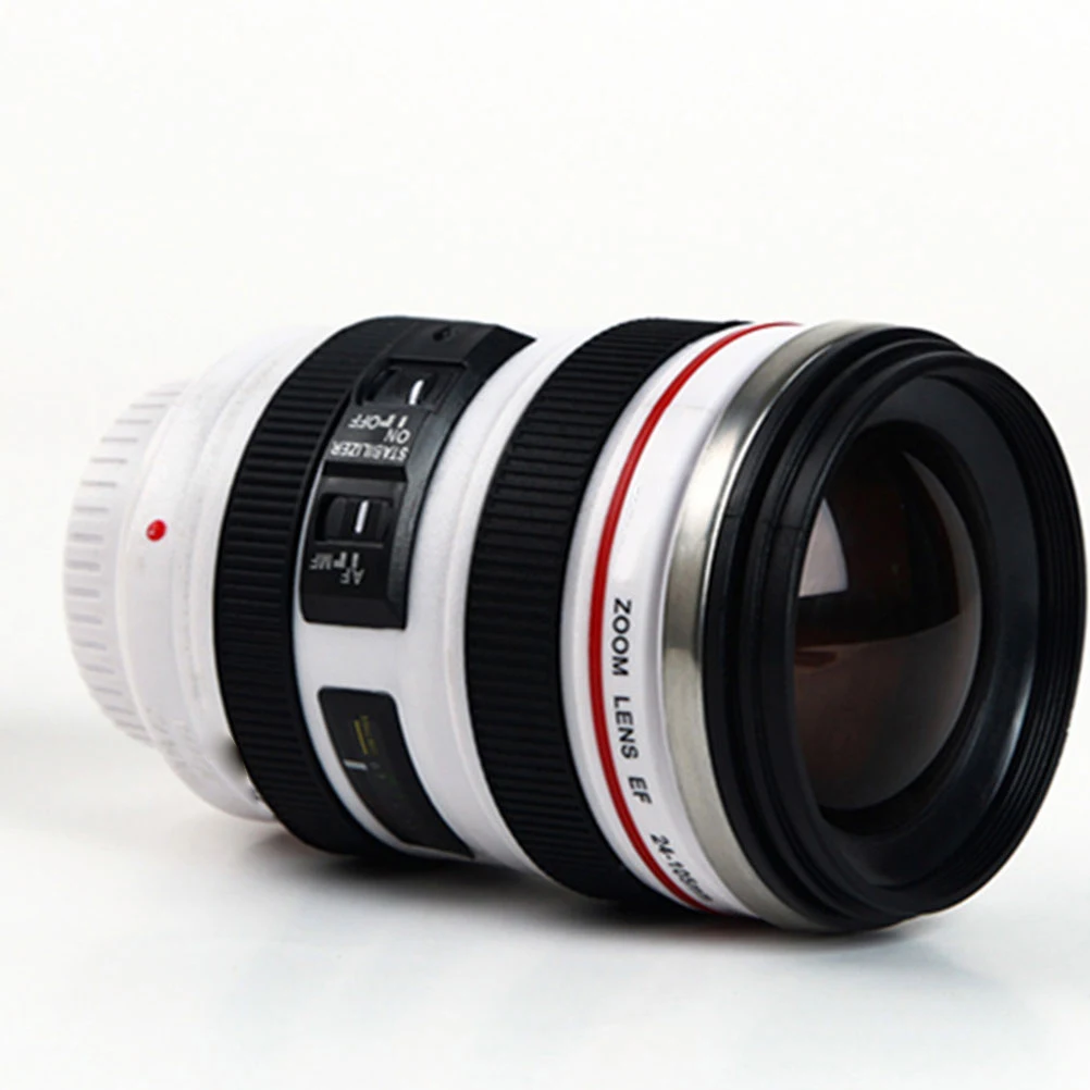 

Camera Lens Water Cup Milk Storage Tea Mug Food Grade Container White Modern Durable Home Office Hotel Creative Saturated Color