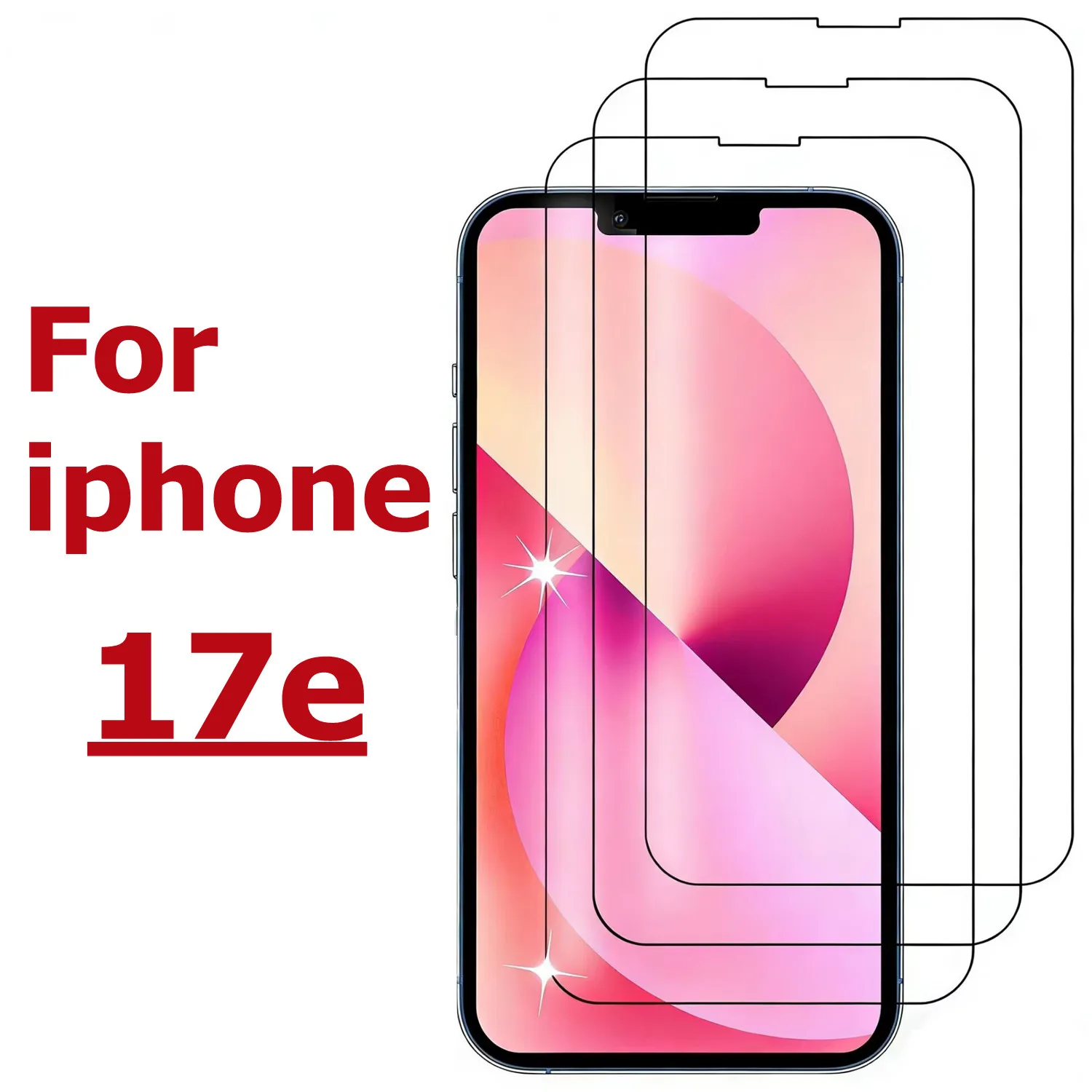 

6.1 inch Tempered Glass Screen Protector for iphone 17e - Smartphone Protection Suitable