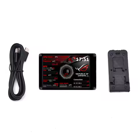 Computer Monitor For Mini ITX Case 3.5 Inch IPS TYPE-C Secondary Screen CPU GPU RAM HDD Monitoring USB Display Freely AIDA64