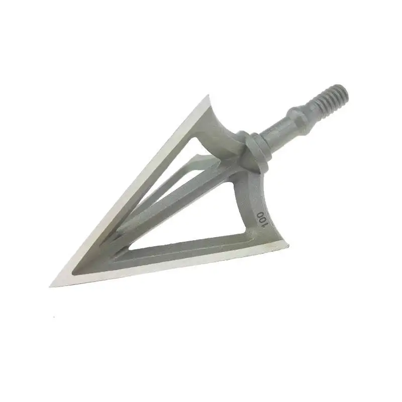 Archery Broadhead Arrowhead Arrow Tips 100 Grain Hunting Outdoors 100% Steel Crossbow Fixed High Performance Broadheads