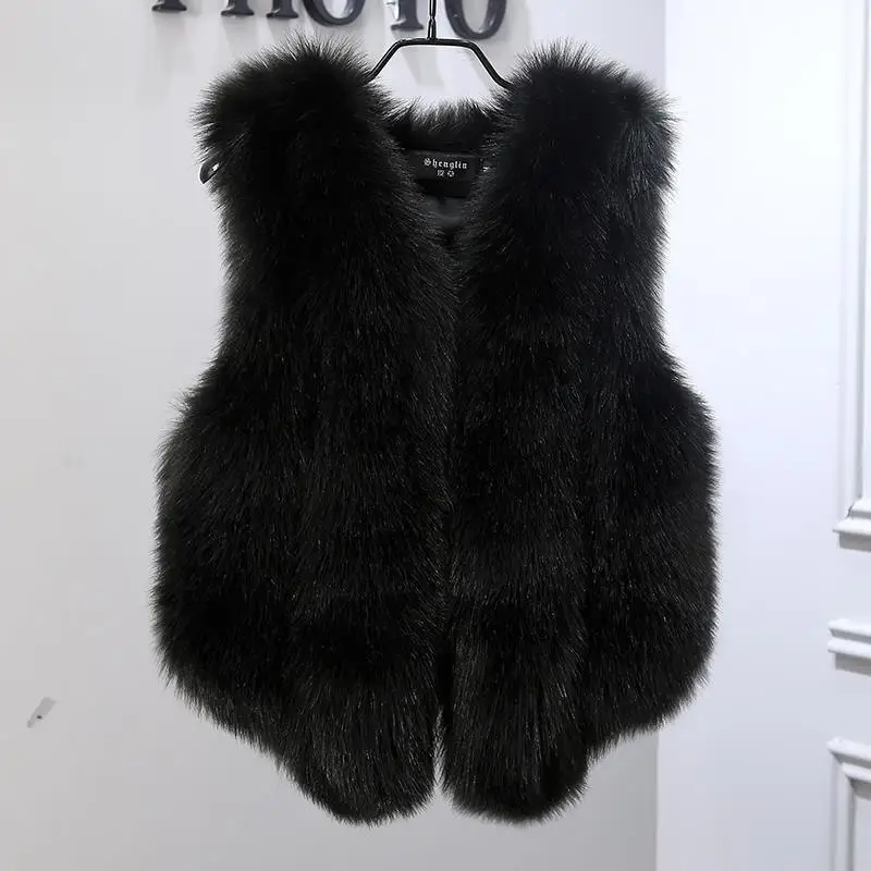 2024  Autumn and Winter New Women's Fur Coat Slim Fashionable Fur Vest Short Jacket