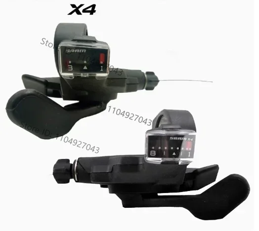 1pc/1Pair for Sram X3  7 x 3  Speed Shifters X4 8x3 Shifter Set - Including Gear Cables