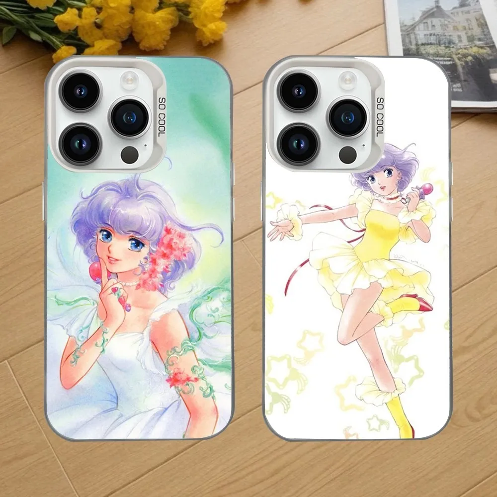 حافظة هاتف C-Creamy Mami Magic لهاتف iPhone 16,15,14,13,12,11,Mini,Pro,SE,MAX غطاء أبيض غير لامع مقاوم للصدمات