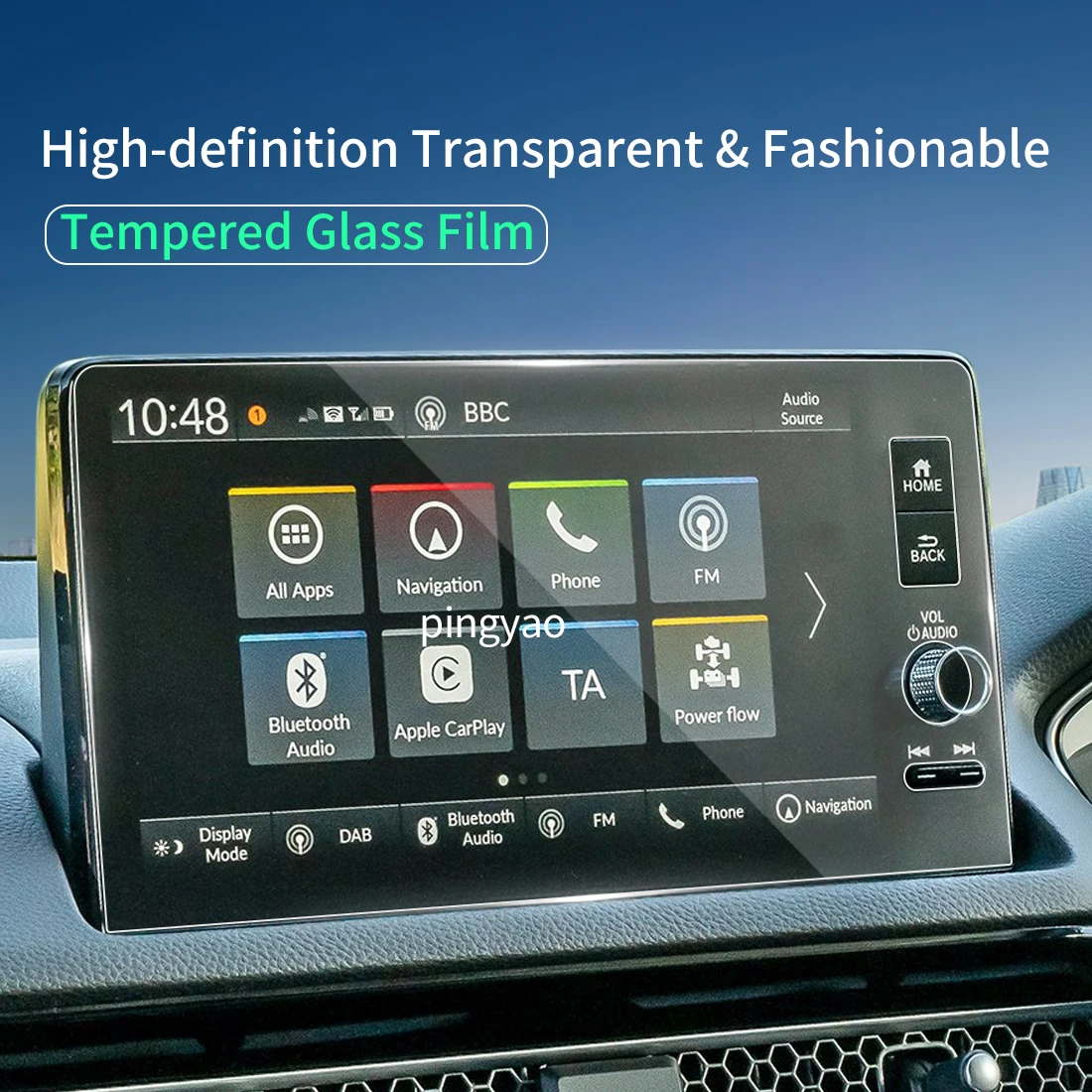 Screen Protector Tempered Glass Protective Film Carplay Media Video Car Vehicle Interior Accessories For HONDA CIVIC RHD 2024