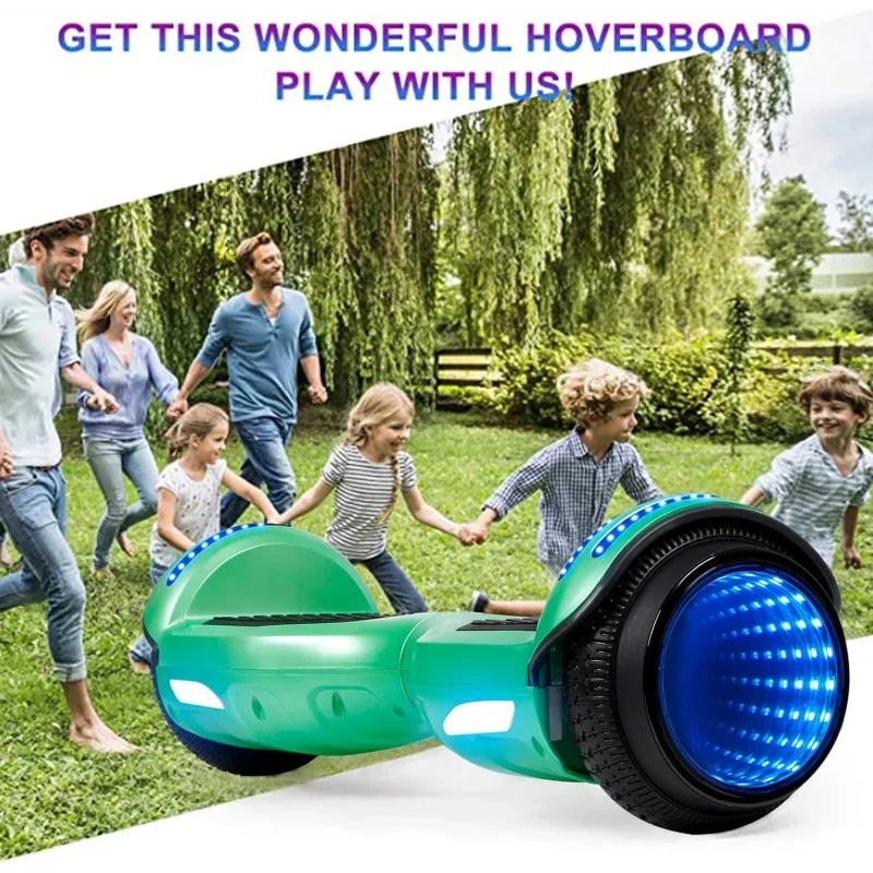 Hoverboard Kids Ages 6-12, with Built-in Bluetooth Speaker and 6.5 Colorful Lights Wheels, Safety Certified Self Balancing