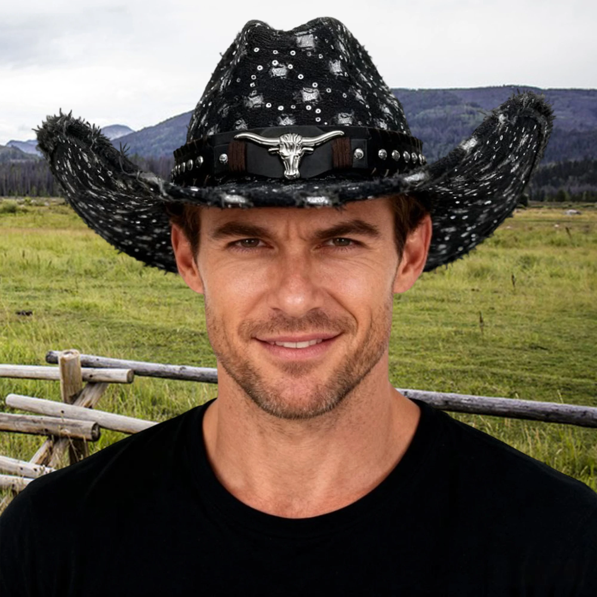 قبعات دلو أنيقة من قماش الدنيم للجنسين مع تصميم مرقع مطرز لملابس الشارع غير الرسمية ونزهات الشاطئ الصيفية #5