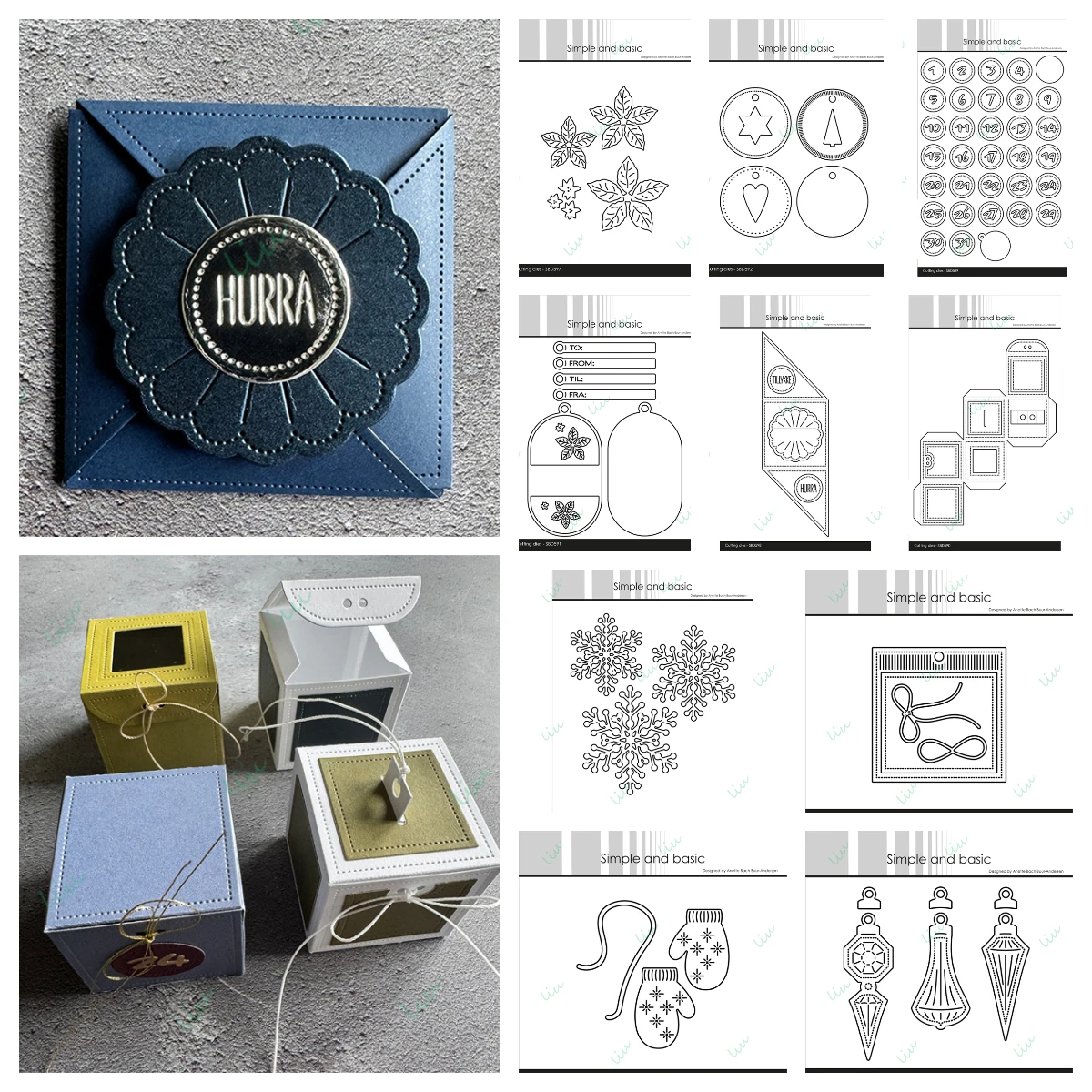 

2025 September New Snowflakes Windmill Envelope Flowers Metal Cutting Dies for DIY Handmade Photo Album Decoration Christmas