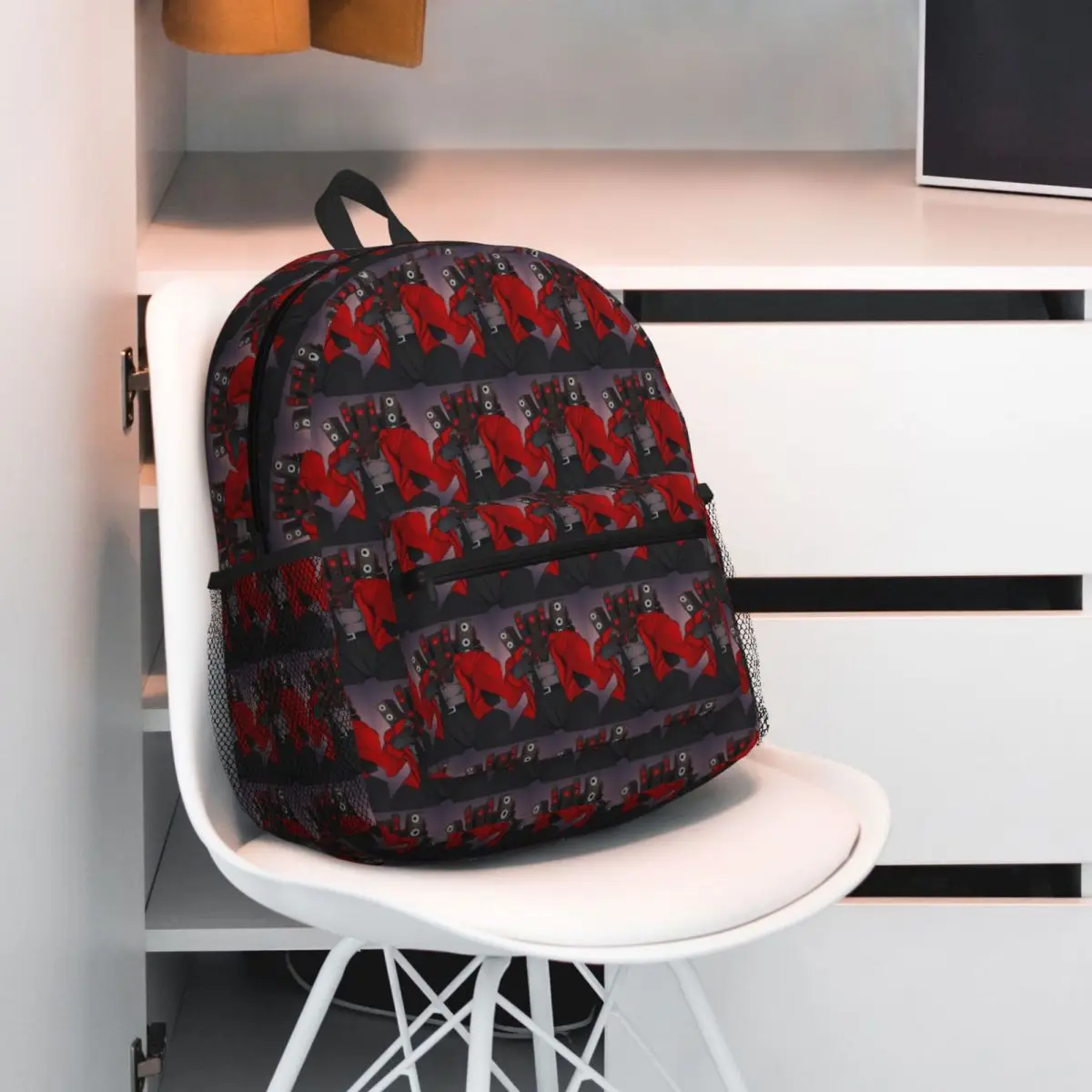 

Skibidi Toilet Cartoon Cameraman Titan Student Backpack School Bag Hiking Travel Daypack for Men Women Bookbag Shoulder Bags