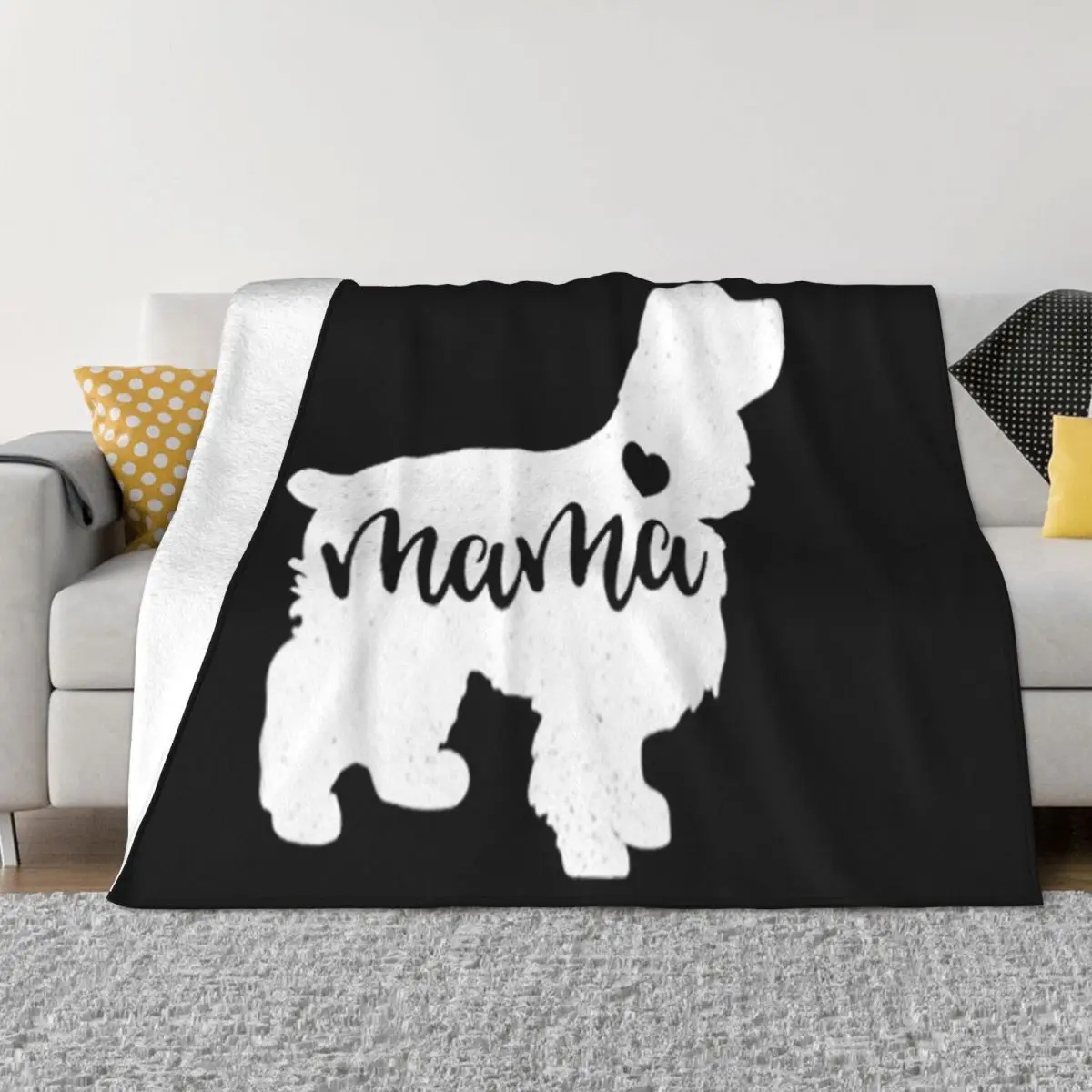 Original Cocker Spaniel Mothers Day Mama Dog Mom Paw Lover Gift Brand Style Summer Throw Blanket