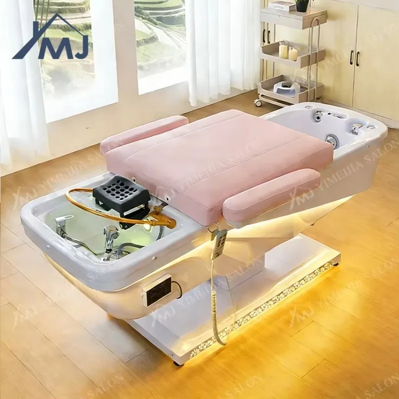 Luxury Nail Salon Station Hair Wash Chair Japanese Pedicure Foot Bath Head Spa Bed