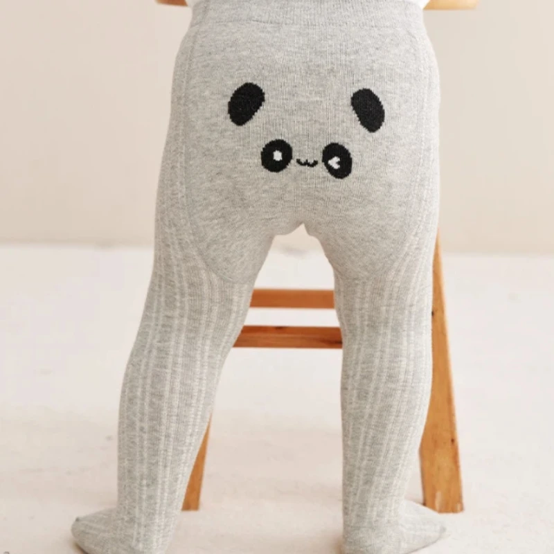 Sweet Infant Baby Girls Big Bottom Pantyhose Lovely Cartoon Animal Print High Elastic Skin‑Friendly Stretchy Daily Outfit Tights