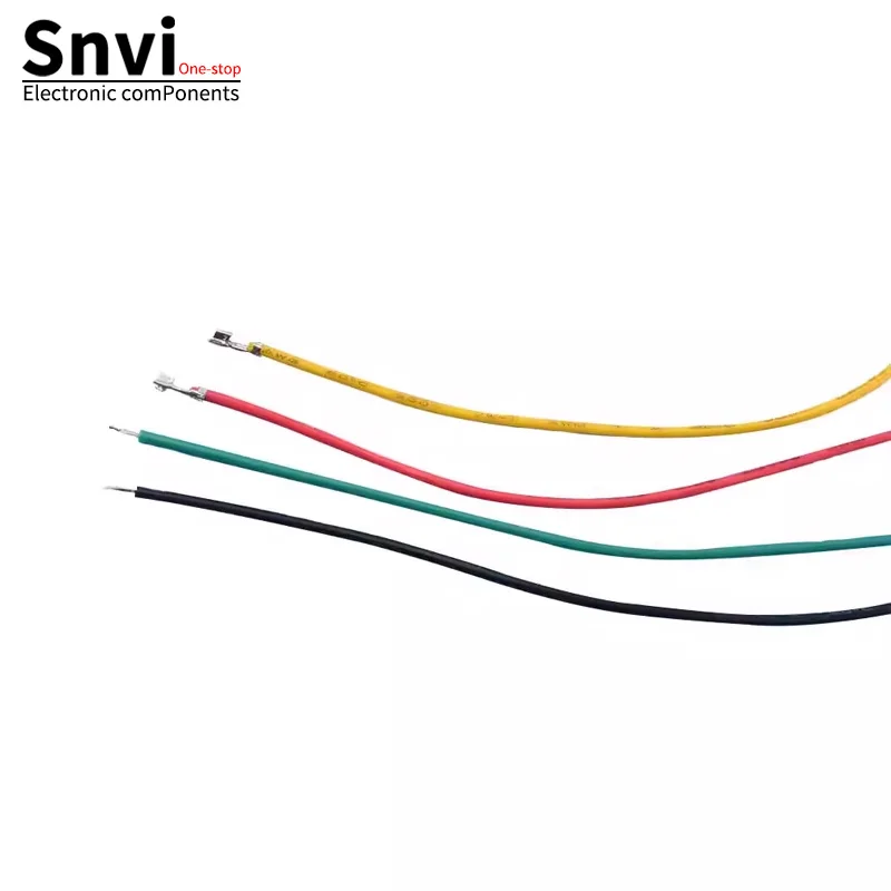 PH2.0 Terminal Wire - Red, Black, Yellow, Green, Blue, White Single-Ended with Spring Contacts, Electronic Power Connection Wire