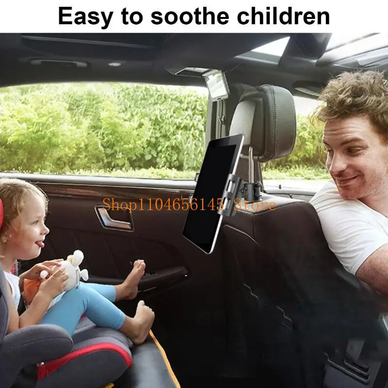5asd encosto cabeça do carro celular tablet suporte suporte giratório banco traseiro montado suporte do telefone clipe