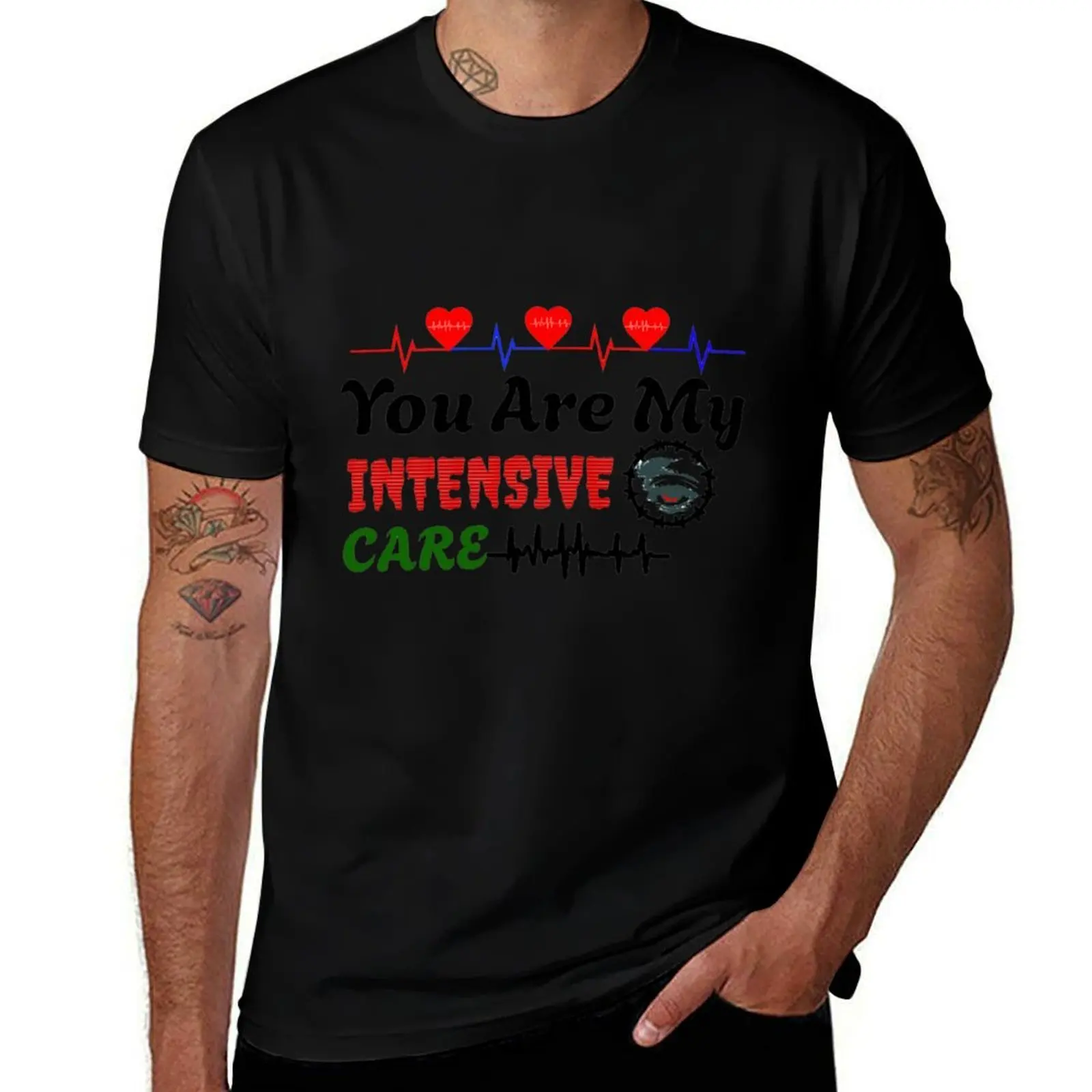 

My Intensive Care Love Tees T-Shirt blue lock graphic tee shirt summer tops essential t shirt t shirts for men pack