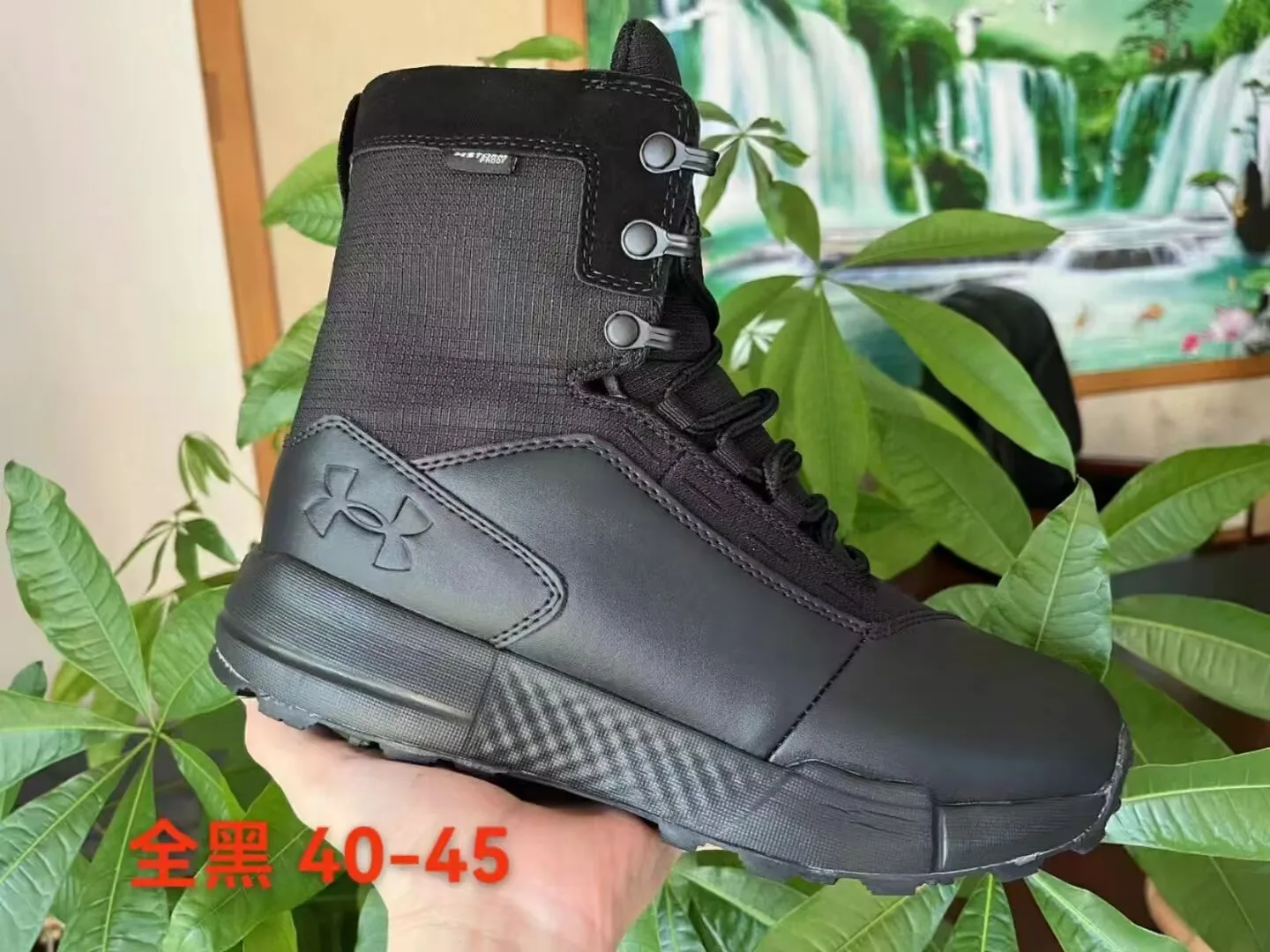 UNDER ARMOUR 2025 New UA High Top Outdoor Off-road Tactical Boots Men High Training Shoes Slip Resistant Outdoor Climbing Shoes