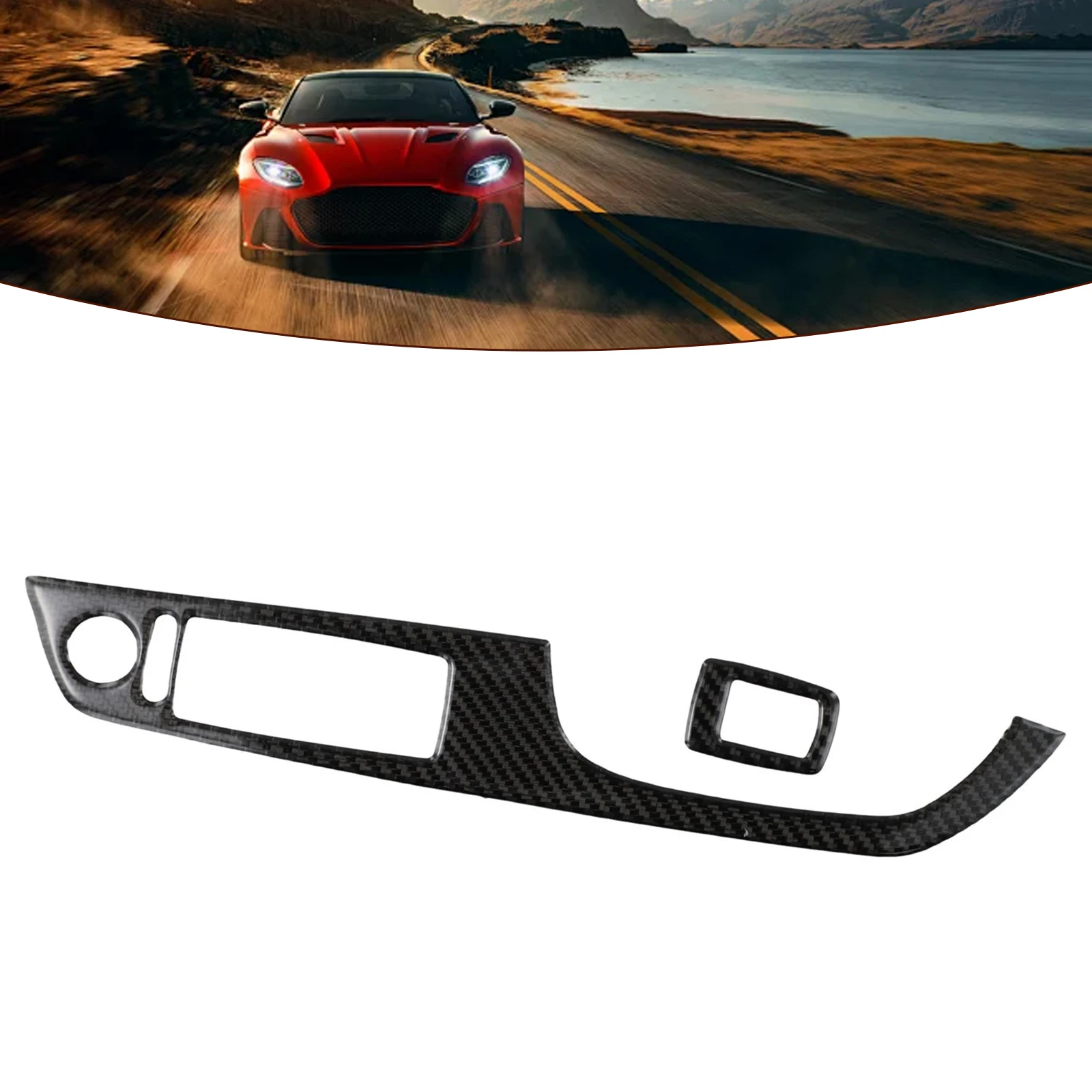 Carbon Fiber Switch Cover Trim Coupe RHD Easy To Use For BMW 3 Series E92 Quality Assurance Waterproof 2Pcs / Set