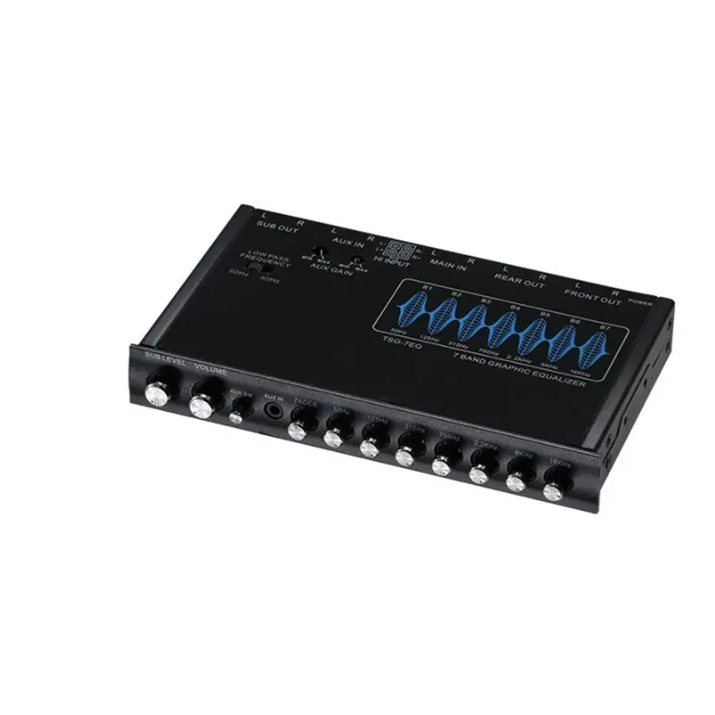 Professional 7 Band For Car Audio Equalizer For Car Graphics Adjustable Frequency Easy Installation Multi-Purpose