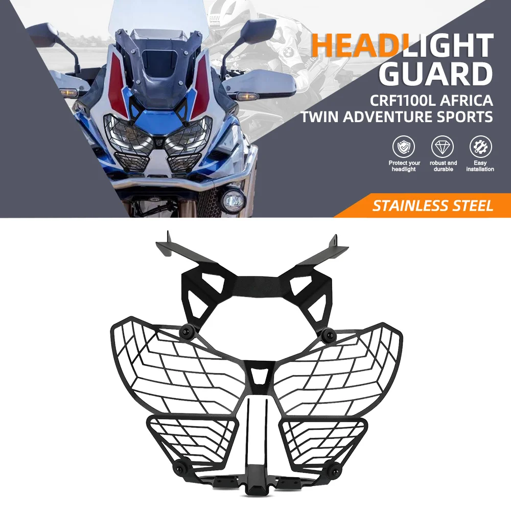 

For HONDA CRF1100L AFRICA TWIN ADVENTURE SPORTS 2019 2020 2021 Headlight Headlamp Protector Light Cover Protective Guard Shield