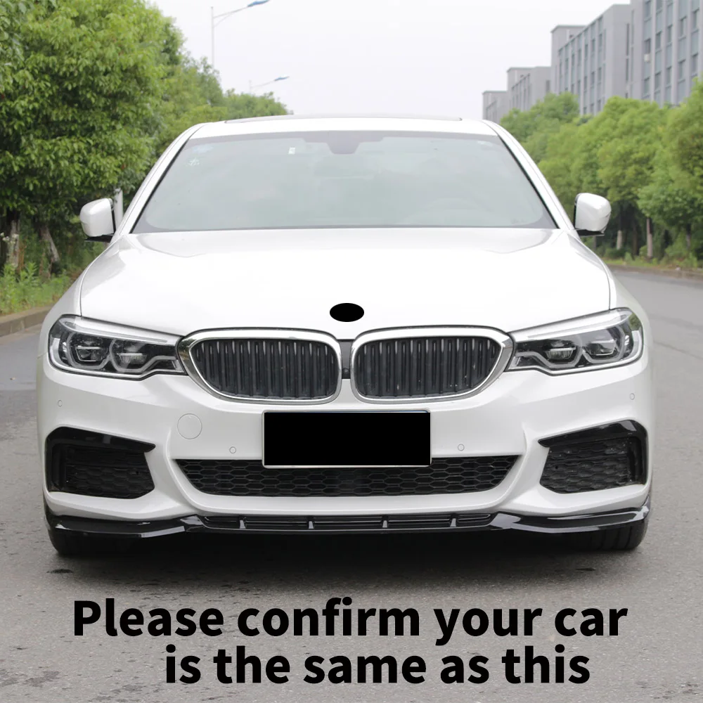 Front Bumper Lip Chin Guard Diffuser Cover Deflector For BMW G30 G31 5 Series 2017 2018 2019 2020 Body Kit Carbon Fiber Tuning