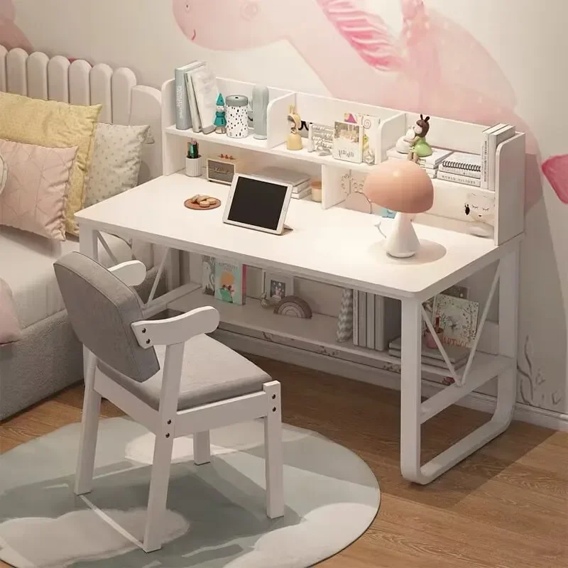 Desk Bookshelf Computer Office Desk Bedroom Home Simple Primary and Secondary School Students Writing Study Table and Chairs