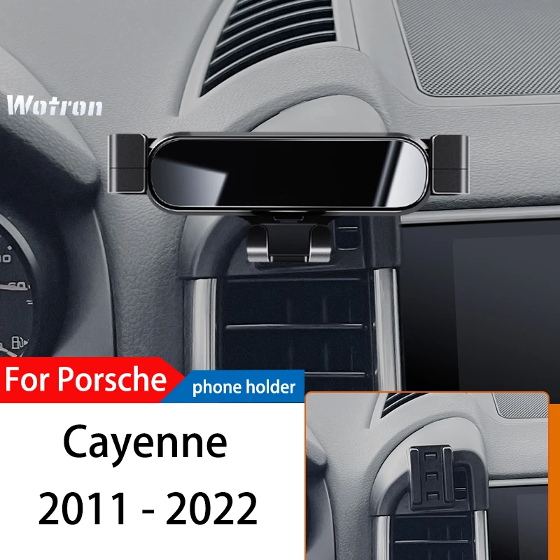 Car Phone Holder For Porsche Cayenne 2011-2022 GPS Special Gravity Navigation Mobile Bracket 360 Degree Rotating Stand