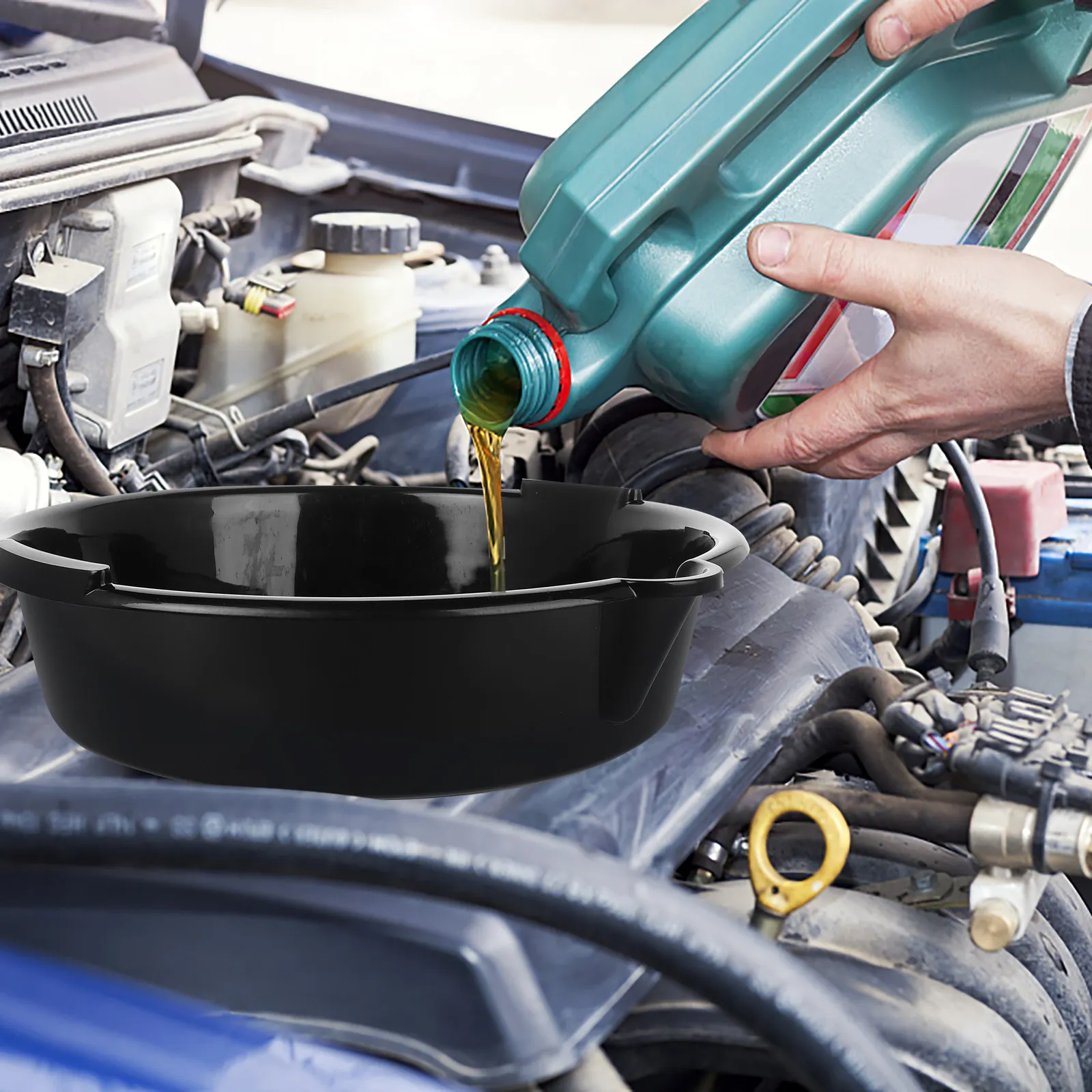 

Oil Drain Pan Tray Leak Proof Large Capacity Vehicle Oil Catch Pan Car Repair Accessory Automotive Accessories