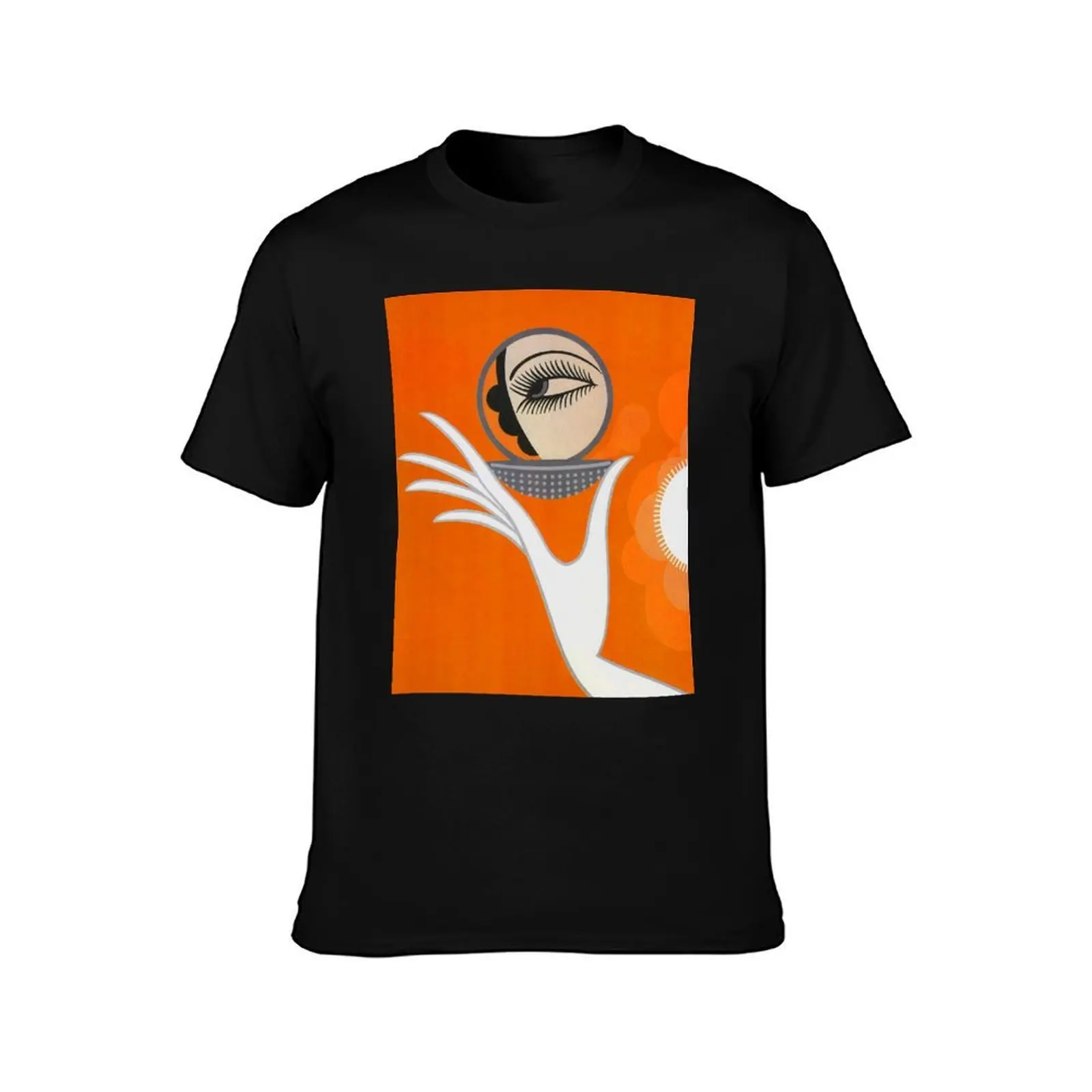 Vintage Art Deco cute makeup fashion art T-Shirt Outdoor Sports Short Sleeve Top